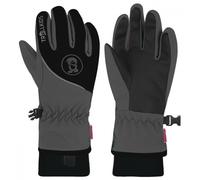 Trollkids - Kid's Trolltunga Glove - Gloves size 6 - 11-12 Years, black/grey
