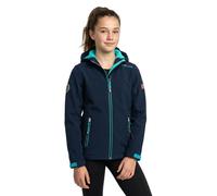 Trollkids - Girl's Trollfjord Jacket - Softshell jacket size 104, blue