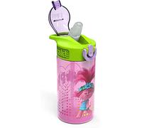 Zak Designs, Inc. Troll Friends BPA-Free Water Bottle for Kids -themed Kids Insulated Water Bottle with Push Button Spout, Ideal Water Bottle for Kids during School Days and Trips