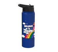 Trolls Believe in Love Rainbow Stainless Steel Insulated Water Bottle