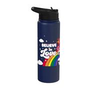 Trolls Believe in Love Rainbow Stainless Steel Insulated Water Bottle