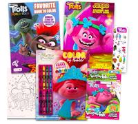Trolls Coloring Book Super Set for Kids, Toddlers - Bundle with 4 Trolls World Tour Activity Books with Stickers, Games, Puzzles, and More | Trolls Coloring Pages Set