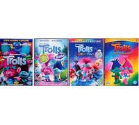 TROLLS COMPLETE COLLECTION / 1. TROLLS / 2. TROLLS HOLIDAY / 3. TROLLS WORLD TOUR / 4. TROLLS THE BEAT GOES ON - COMPLETE SEASON ONE= ULTIMATE 4x DVD SET