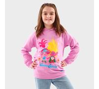 Trolls Girl's Poppy & Viva Hoodie in Pink | Size: 4-5 Years Trolls Pink 4-5 Years