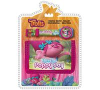 Trolls Have a Poppy Day' Kids Digital Watch and Wallet Set Coin Pouch, 25 cm, Multicolour