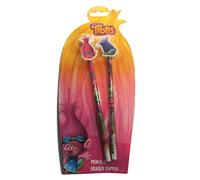 Trolls Official Licensed Poppy & Branch Pencils With Erasers