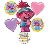 Trolls Poppy Birthday Party Supplies Balloon Bouquet Decorations 6pc