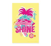 Trolls Poppy Shine Yellow Background Poster 16" x 24" (40x60 cm)