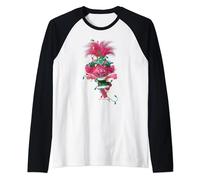 Trolls Poppy Tangled In Christmas Lights Raglan Baseball Tee