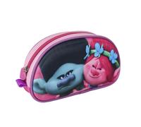 Trolls Princess Poppy & Branch Oval Shaped Pink Pencil Case For Children