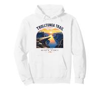 Trolltunga Trail Norway Hiking Fjord Sunset Pullover Hoodie