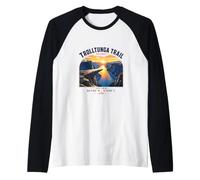 Trolltunga Trail Norway Hiking Fjord Sunset Raglan Baseball Tee