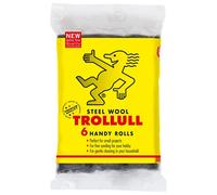 TROLLULL Handy Rolls, Steel Wool | Wire Wool polishes small objects, smooths wood, removes dirt on tiles, cleans glass, 6 rolls