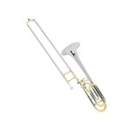 Trombone Bb Tenor Copper Plated Trombone With Silver Bell Includes Mouthpiece Gloves And Cleaning Kit