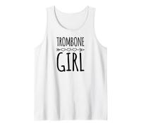 Trombone Girl with Bohemian Style Heart Arrow Graphic Tank Top