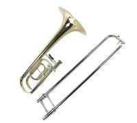 Trombone Gold Lacquer Trombone B Flat Brass Professional Band Performance