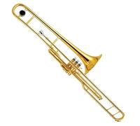 Trombone Gold plated Painted Piston Valve Trombone Professional For Adults Easy To Learn Durable
