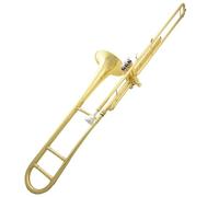 Trombone Instrument B-flat Tenor Trombone Brass Lacquered Gold Three-key Piston Trombone With Storage Box And Accessories