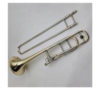 Trombone Instrument Bb/F Tone Tenor Trombone Yellow Brass Lacquered Gold Trombone With Mouthpiece Case