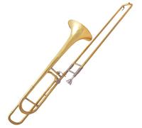 Trombone Instrument Brass Lacquered Gold Trombone Instrument B Flat Tenor Change Pitch Slide Trombone With Accessories