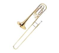 Trombone Instrument Change Pitch Tenor Trombone Instrument B Flat To F Brass Lacquer Gold Trombone With Accessories