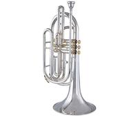 Trombone Instrument Standard Marching Trombone Bb Gold Plated Nickelp Lated Silver Plated White Brass Tone Tube(Silver)