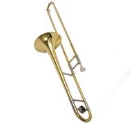 Trombone Instrument Tenor B Flat Slide Trombone Bb Tone Lacquered Gold/nickel Plated Trombone Instrument With Case (Color : Gold)