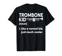 Trombone Kid Noun Brass Instrument Trombone Player T-Shirt