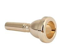 Trombone Mouthpiece Tenor, Large Shaft, Metal, 12.7 Mm, 5 G for Beautiful Voice, Attractive Sound, Brass Replacement (Gold)