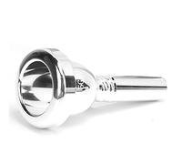 Trombone Mouthpiece Tenor Large Shank, Silver Plated Brass Material, 12.7mm Wear Mouth Piece, Stable Tone Production, Accessory Replacement TR-03 for Trombone Players (Silver)