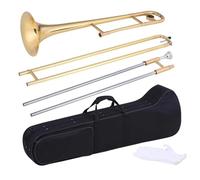 Trombone Musical Instruments Tenor Trombone Brass Gold Lacquer Bb Tone B Flat Instrument