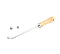Trombone Repair Tools - Wooden Handle Trumpet Repair Tool Kit Stainless Steel Maintenance Kit with Wooden Handle for Home School Instrument Care