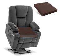 Tromlycs Chair Seat Cushions for Recliners Gel Memory Foam Extra Large Chair Cushions for Seniors 20 x 20 x 3 Inch Brown