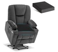 Tromlycs Recliner Chair Cushions for Elderly Extra Large Seat Cushions Gel Memory Foam 20 x 20 x 5 Inch Dark Grey