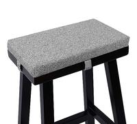 Tromlycs Saddle Stool Cushion Rectangular Bar Stool Seat Cushion Cover Rectangle with Strap Ties, 18x9.5 inches, 1 Piece, Light Grey