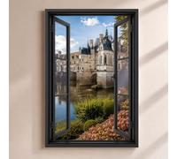 Trompe l'Œil Window Castles of the Loire Customizable - Renaissance