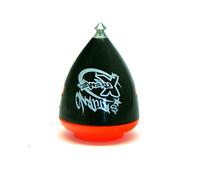 Trompos Space - Saturno Xtreme Fixed Tip Spinning Top (Black Body/Red Top)