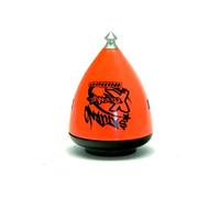 Trompos Space - Saturno Xtreme Spinning Top - Roller Tip (Orange Body/Black Lid)