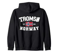 Tromsø Norway Scandinavia Norwegian Flag Noreg Norge Tromso Zip Hoodie