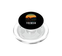 Tromso Norway Northern Lights Norwegian Snow Retro Oslo Nor PopSockets PopGrip for MagSafe