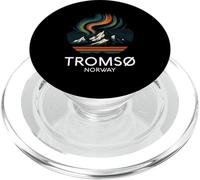 Tromso Norway Norwegian Northern Lights Snow Retro Oslo 47 PopSockets PopGrip for MagSafe