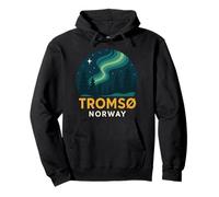 Tromso Norway Norwegian Northern Lights Snow Retro Oslo 47 Pullover Hoodie