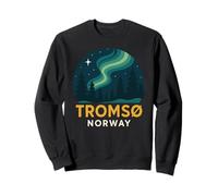 Tromso Norway Norwegian Northern Lights Snow Retro Oslo 47 Sweatshirt