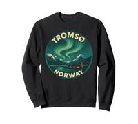 Tromso Norway Norwegian Northern Lights Snow Retro Oslo 47 Sweatshirt