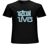 Tron Tron Lives Uprising Version Male Big Shirt Basic Short Sleeve Funny 100 Percent Cotton Print Tshirt Top Sweatshir Short Sleeve Black 3XL