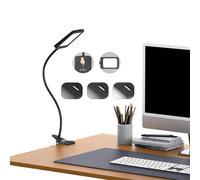TROND Desk Lamp Clip Light, Bedside Lamps, 3-Level Dimmable Table Lamp 6000K Daylight, Reading Lamp Extra-Long Flexible Gooseneck, LED Desk Light Eye-Care for Painting, Craftwork or Sewing