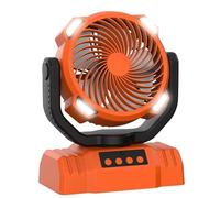 Trongle Camping Fan with LED Light and Remote,10000mAh Auto-Oscillating Rechargeable Desk Fan with Hook & Storage Bag, USB Tent Fans Portable, 4 Speeds, Timers -Perfect for Outdoor, Fishing, BBQ