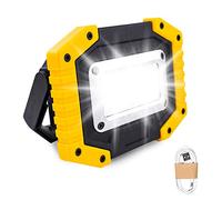 Trongle LED Rechargeable Work Lights, 30W Floodlight Battery Security Light with 3 Modes Outdoor COB Floodlight Camping Lights with USB Waterproof for Yard, Garage, Fishing, Hiking(Battery Included)