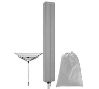 Trongle Rotary Washing Line Cover, 165 * 16 16CM Waterproof Airer Cover with Anti-rust Zip, Multipurpose for Dryer or Parasol, Durable Weatherproof cover, Outdoor, Garden (Grey) WLC02G