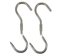 TronicXL Set of 2 Professional S-Hooks - 260 x 10 mm Swivel Hook Stainless Steel Swivel Hook Wild Hook Swivel Hook Meat Hook Rotatable for Hanging Wild Fish Sausages Parma Ham Wild Boar